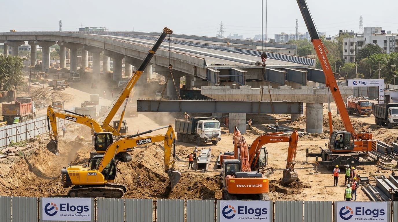 Industrial construction site background